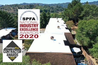 Cost saving roof coating on Marin County Condo.