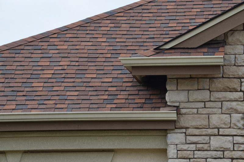 Gutters installed by Wedge Roofing on a Sonoma County Home