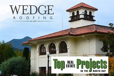 San Anselmo Town Center roofing project.