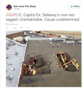 roof collapse bay area storm