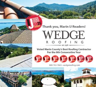 2025 Marin County's Best Roofing Contractor Award