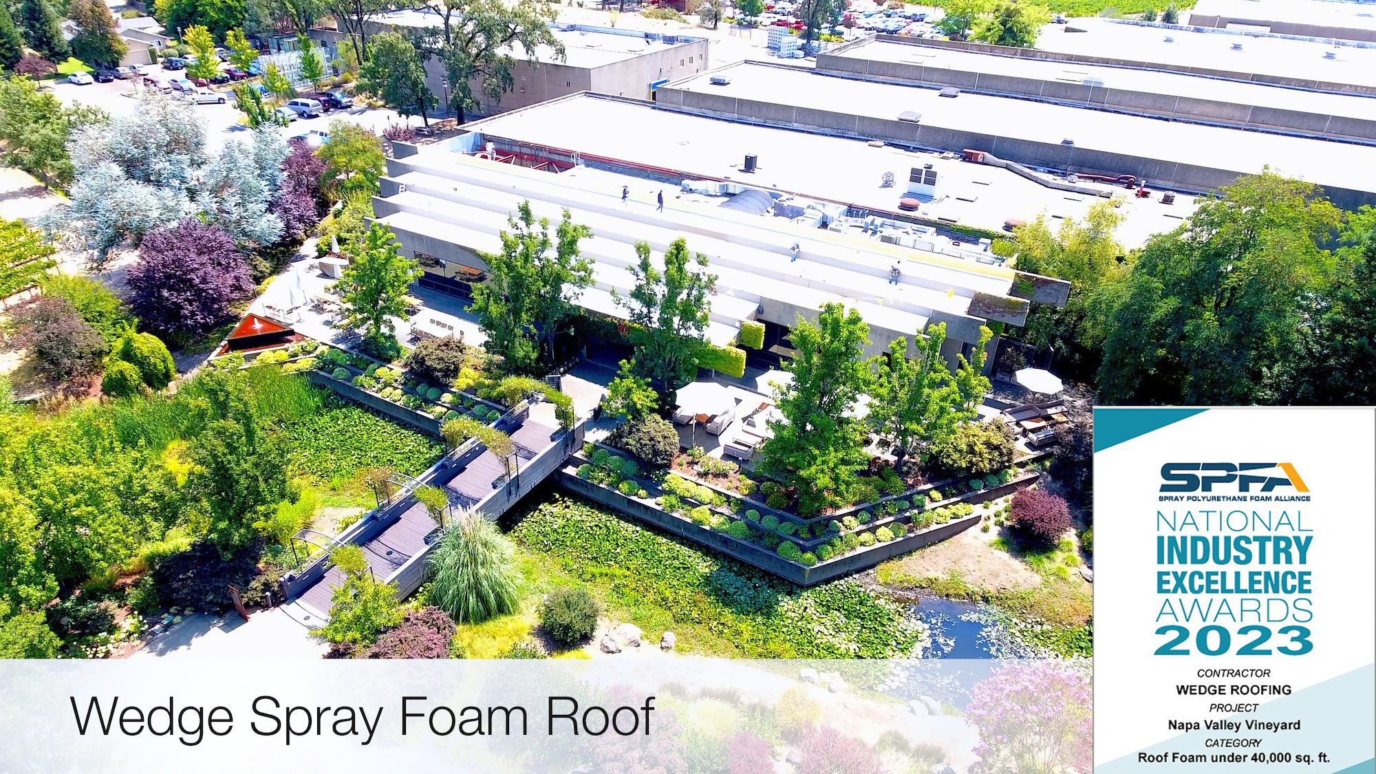 napa winery award-winning roof by Wedge Roofing.