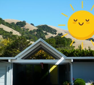 Eichler insulated foam roof.