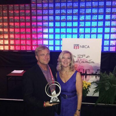 NRCA-Gold-Circle-Award-Lindy Ryan-Gary Harvey-Wedge Roofing