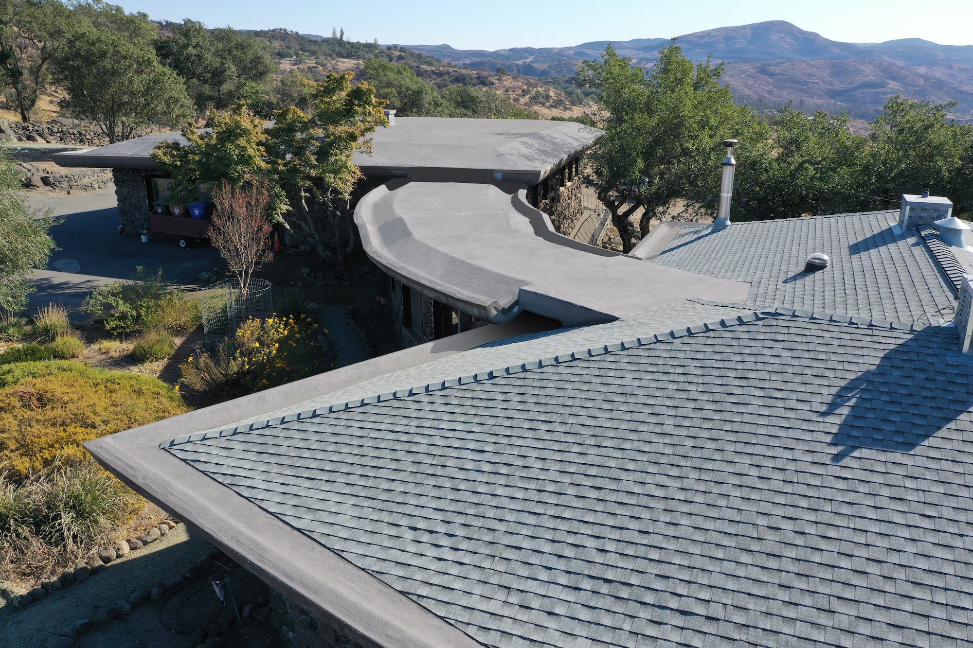 Napa Spray Foam and Shingle Roof Wedge Roofing