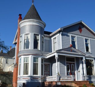 Thumbnail of http://Shingle%20roof%20installation%20on%20historic%20Victorian%20Home.