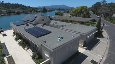 Gray Spray Foam Roof Belvedere