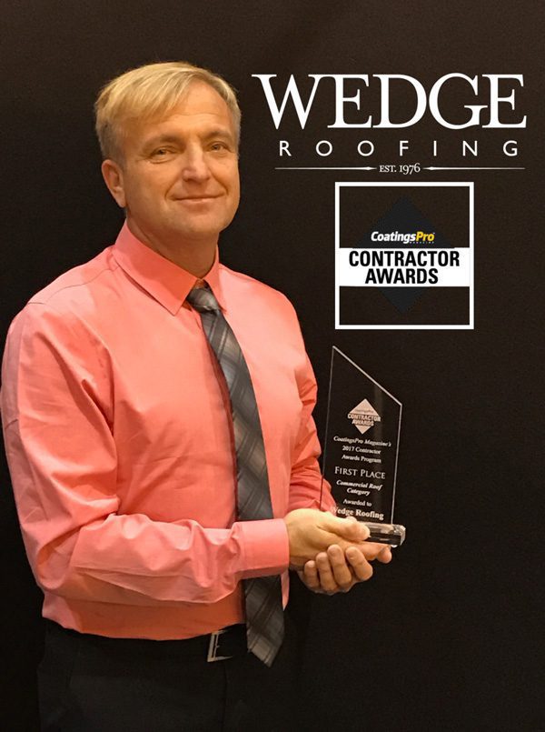 Wedge Roofing Receives CoatingsPro Award 