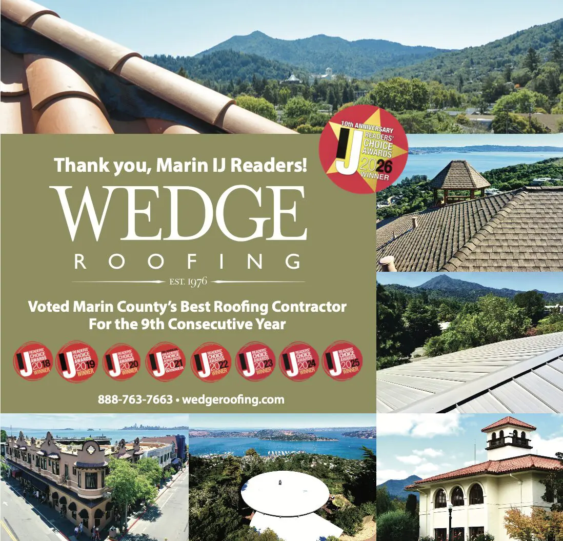 Marin County's Best Roofing Contractor Award
