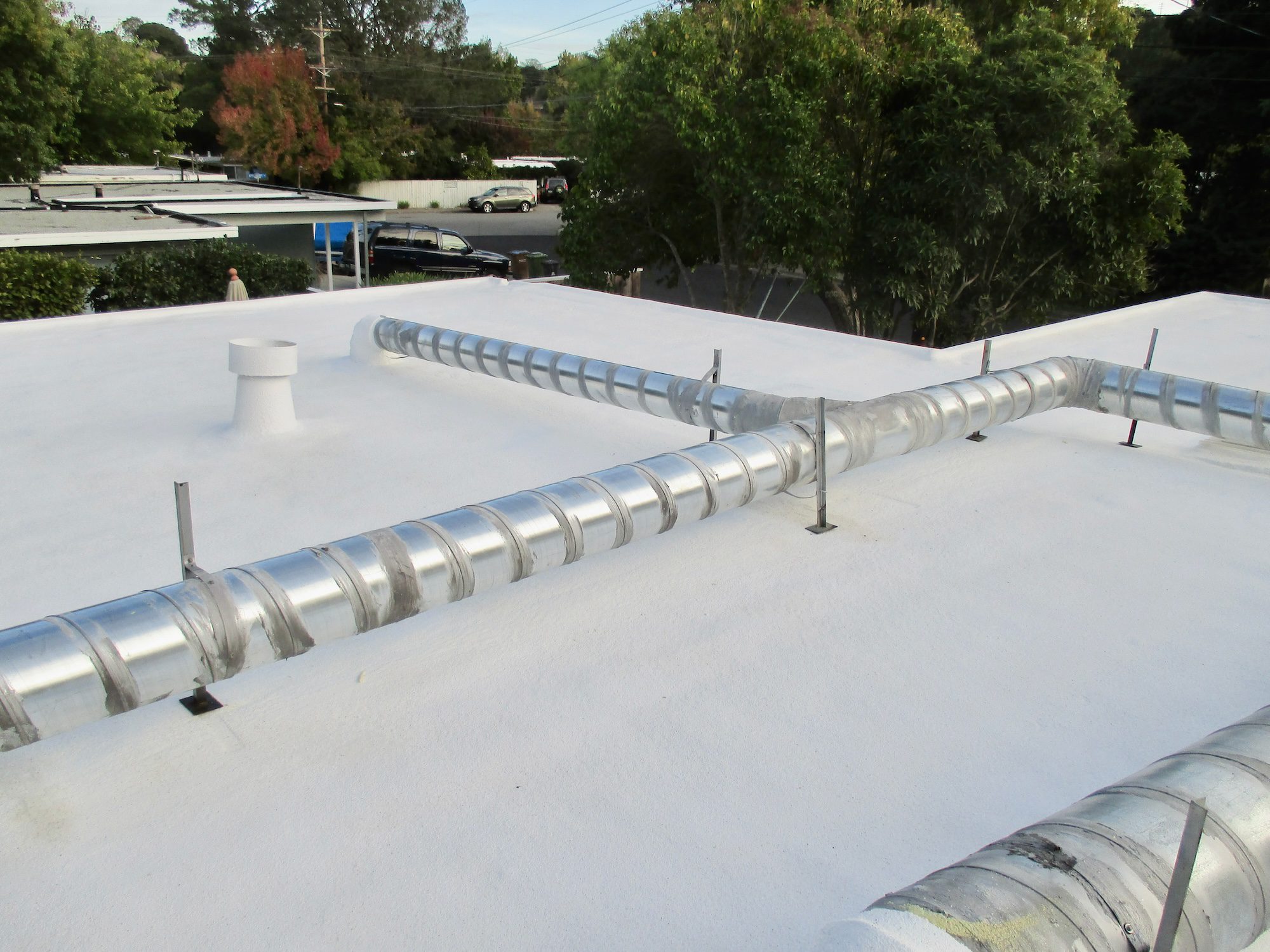 Marin County Eichler Roofing: Spray Foam Flat Roof