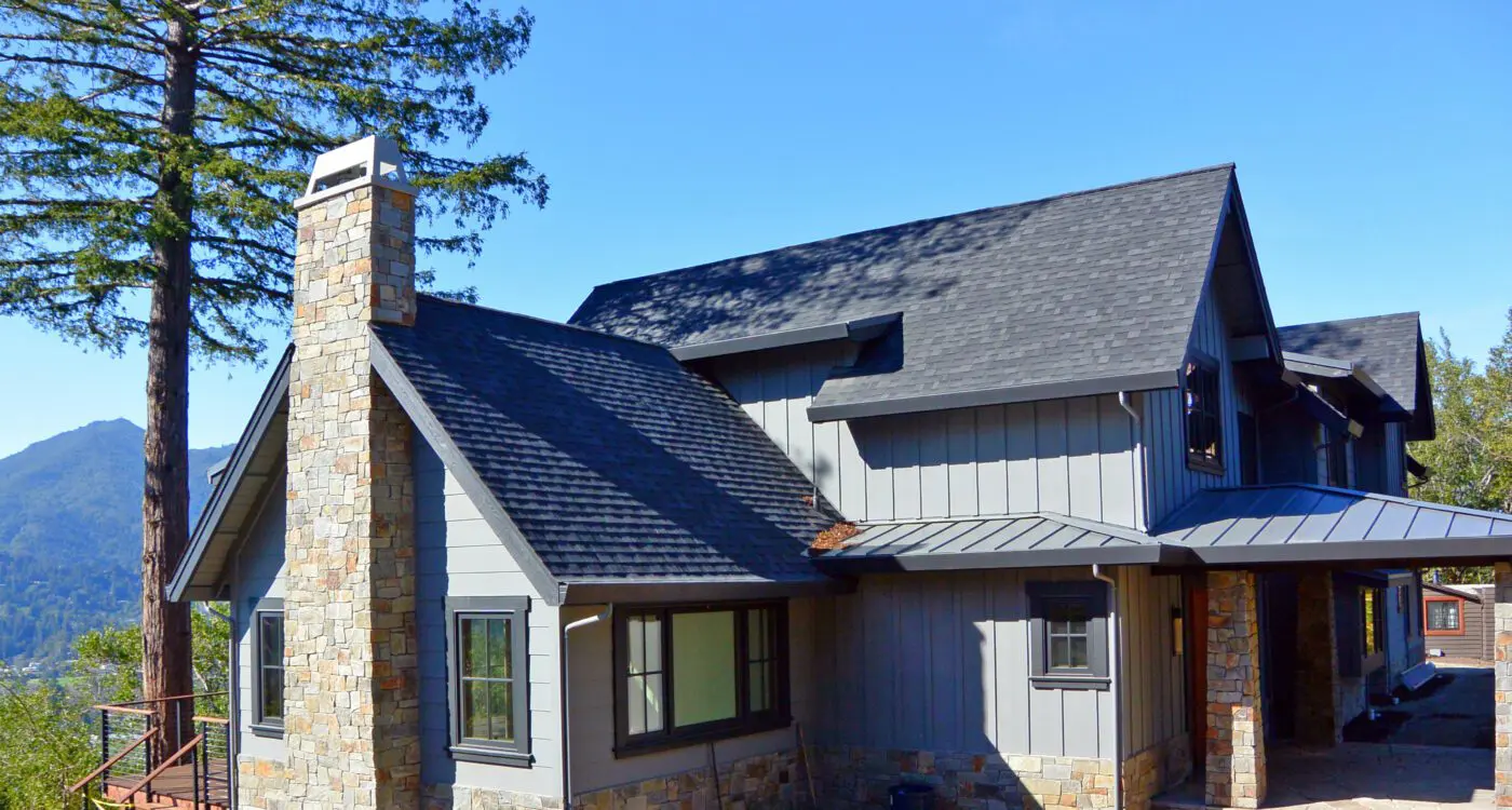 Metal and Shingle combination roof.