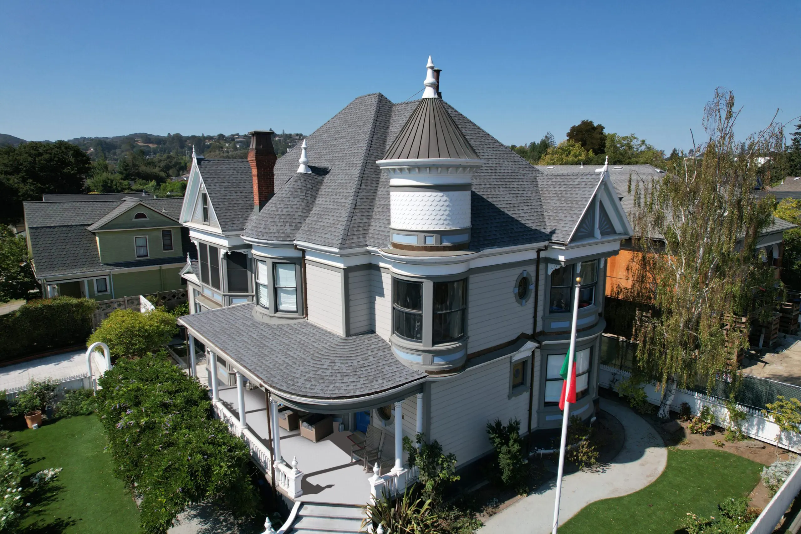 Queen Anne Victorian Shingle Roof Sonoma County