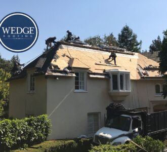 reroofing Marin County, CA by Wedge Roofing.