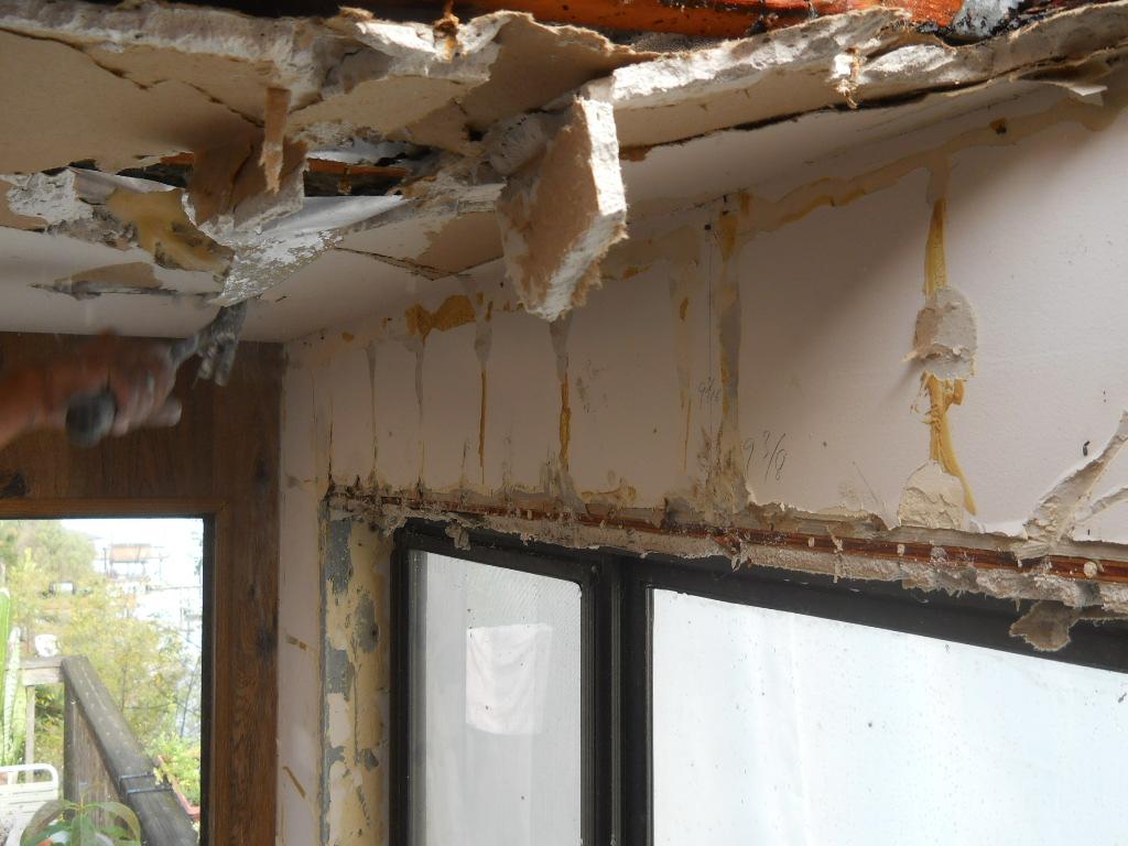 roof leak damage to residence in Marin County
