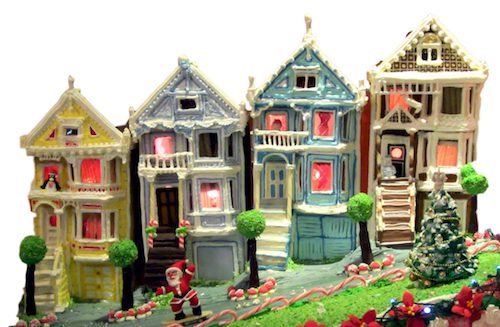 Gingerbread Roofs: Iconic San Francisco Bay Area Buildings in Gingerbread