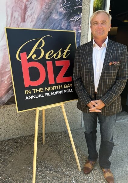 Gary Harvey president of Wedge Roofing Northbay Biz Gold Award