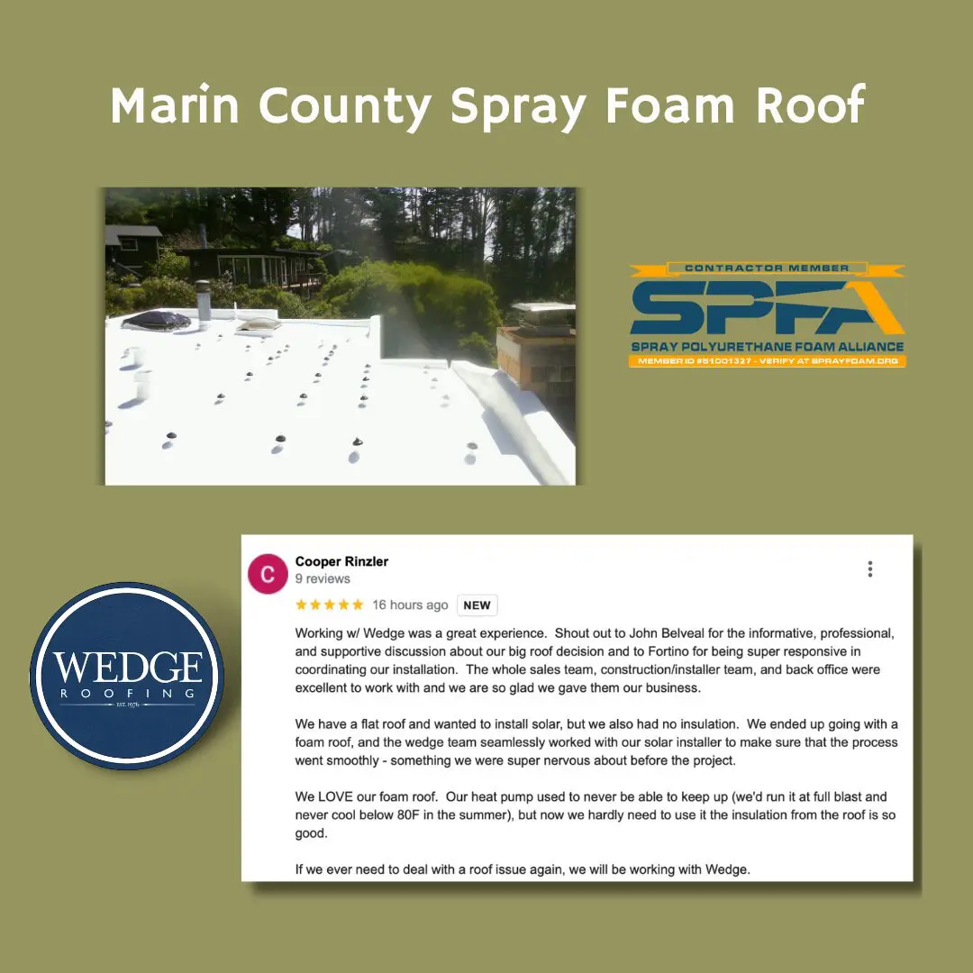 5-Star Spray Foam Roof Marin County