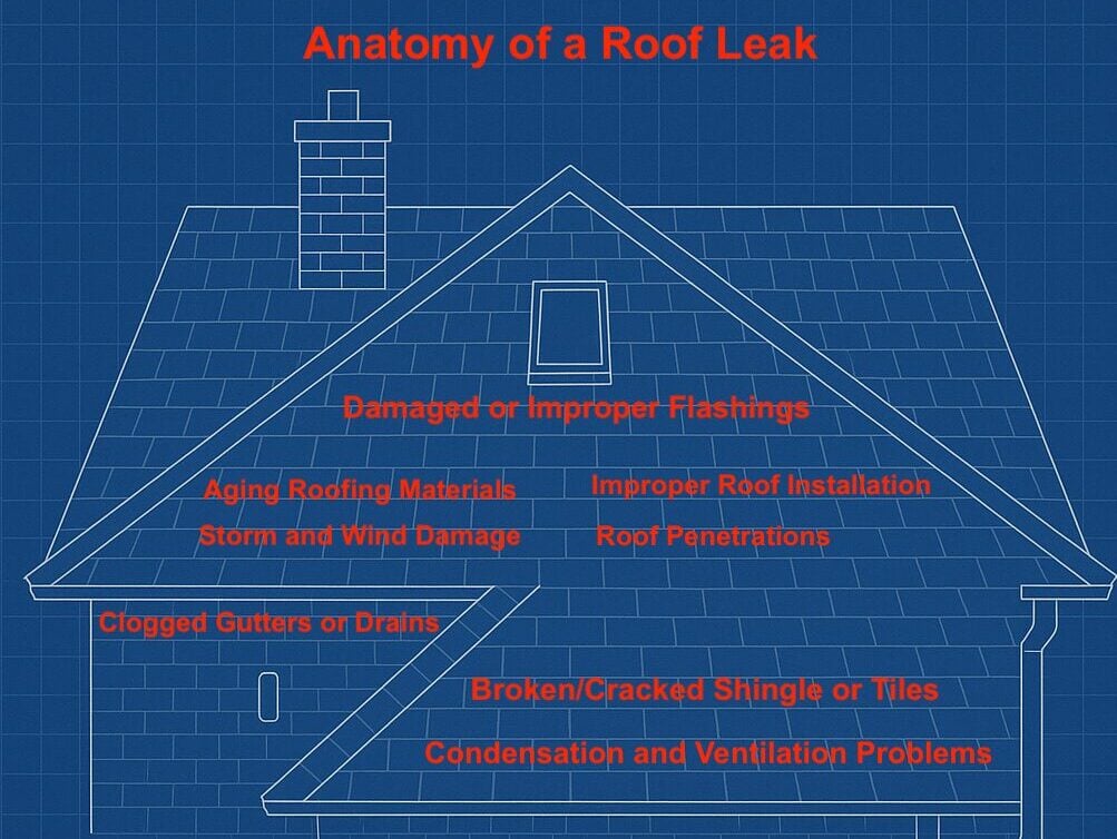 Roof leak, Roof leaks