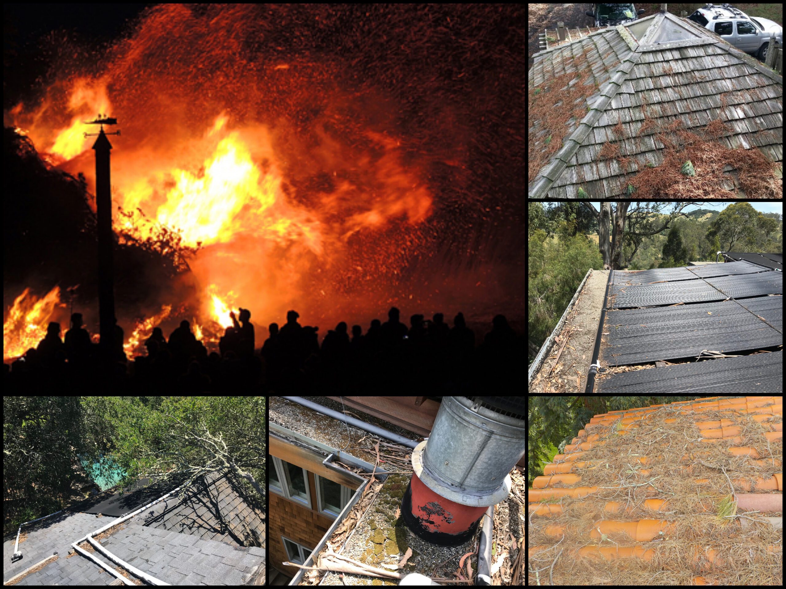 Roof maintenance wildfires